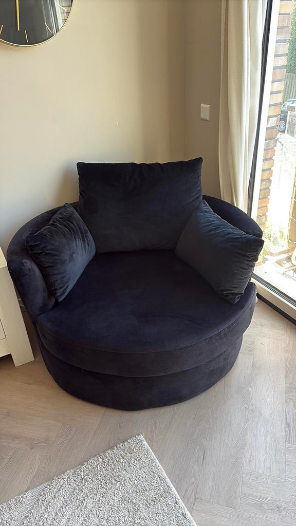 Riverdale Fauteuil Phoebe Zwart, Ophalen, Zo goed als nieuw, 50 tot 75 cm