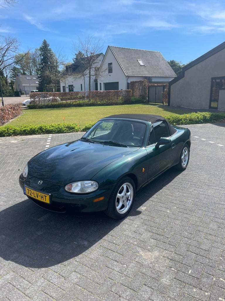 Mazda MX-5 1.6 I 1999 Groen, 40 €/maand, Zwart, 4 cilinders, Cabriolet