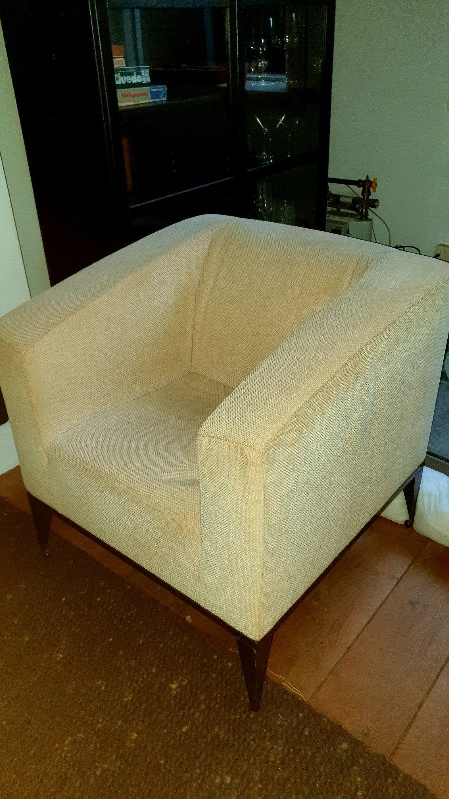 Gratis fauteuil - Crèmekleurig, Ophalen, Gebruikt, 75 tot 100 cm, Stof