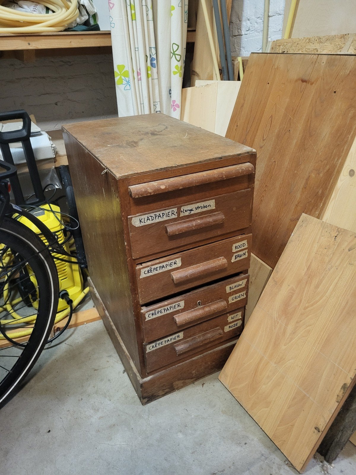 bureauklok ladenkast, Huis en Inrichting, Gebruikt, Minder dan 100 cm, 25 tot 50 cm, 50 tot 100 cm