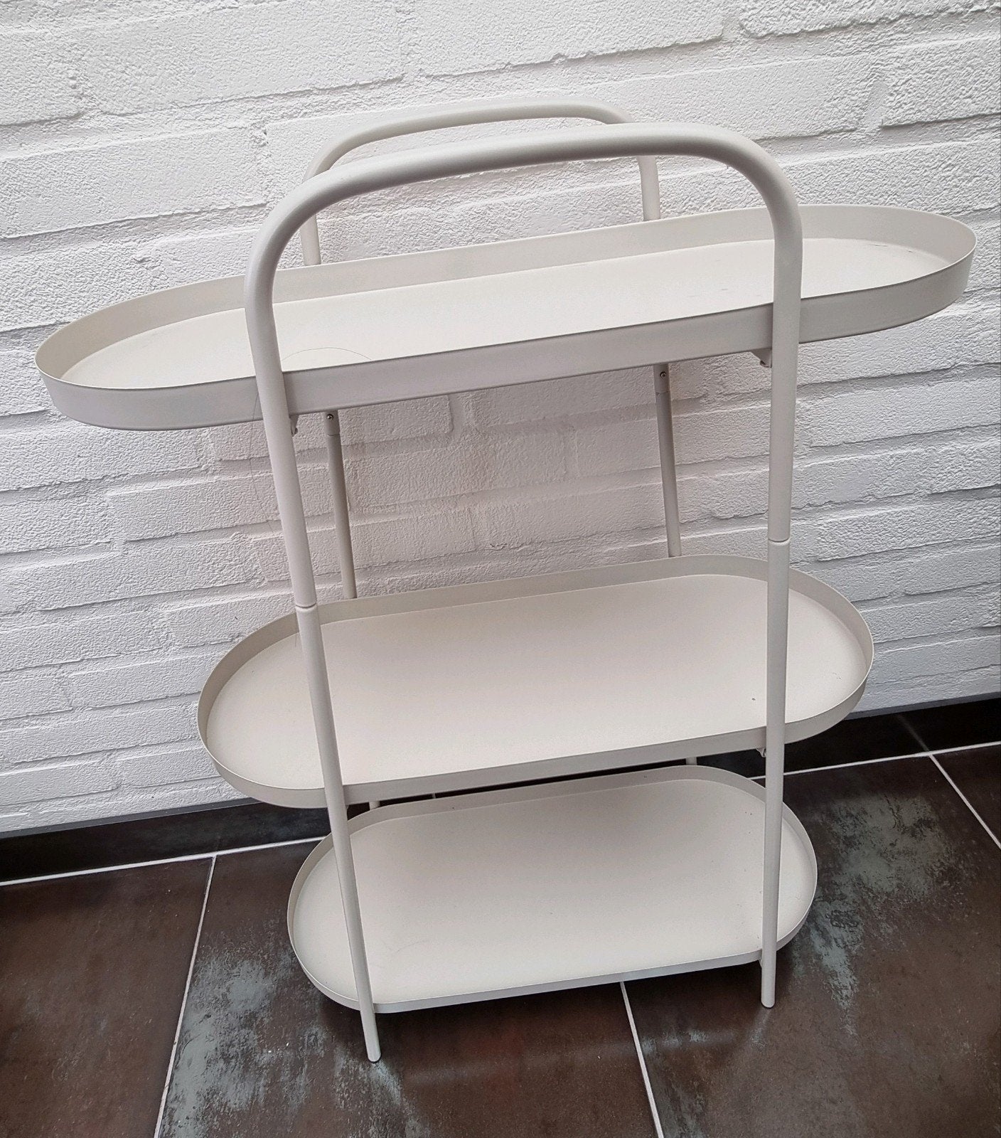metalen etagère, Ophalen
