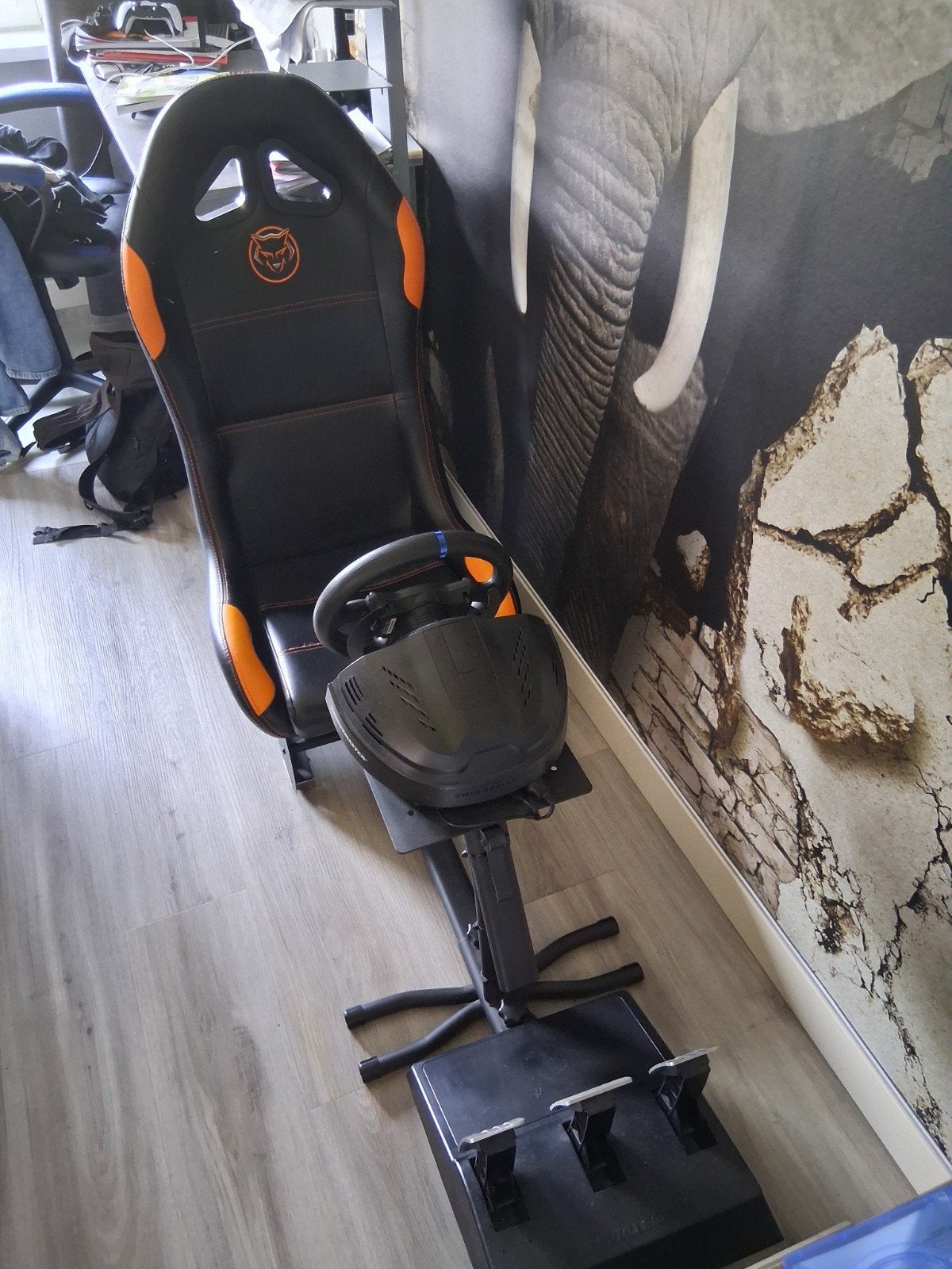 Playseat met Thrustmaster T300RS GT stuur en pedalen, Spelcomputers en Games, Spelcomputers | Overige Accessoires, Ophalen, Racestoel