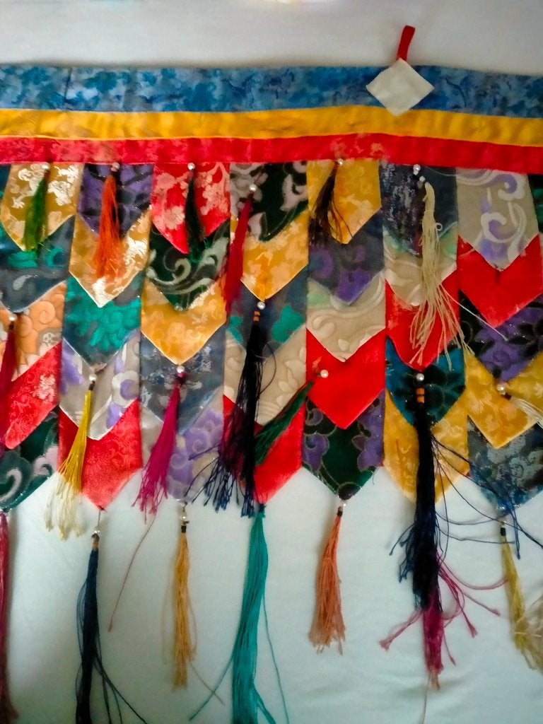 Tibetaans Gordijn, Overige kleuren, 150 tot 200 cm, Ophalen of Verzenden, Zo goed als nieuw