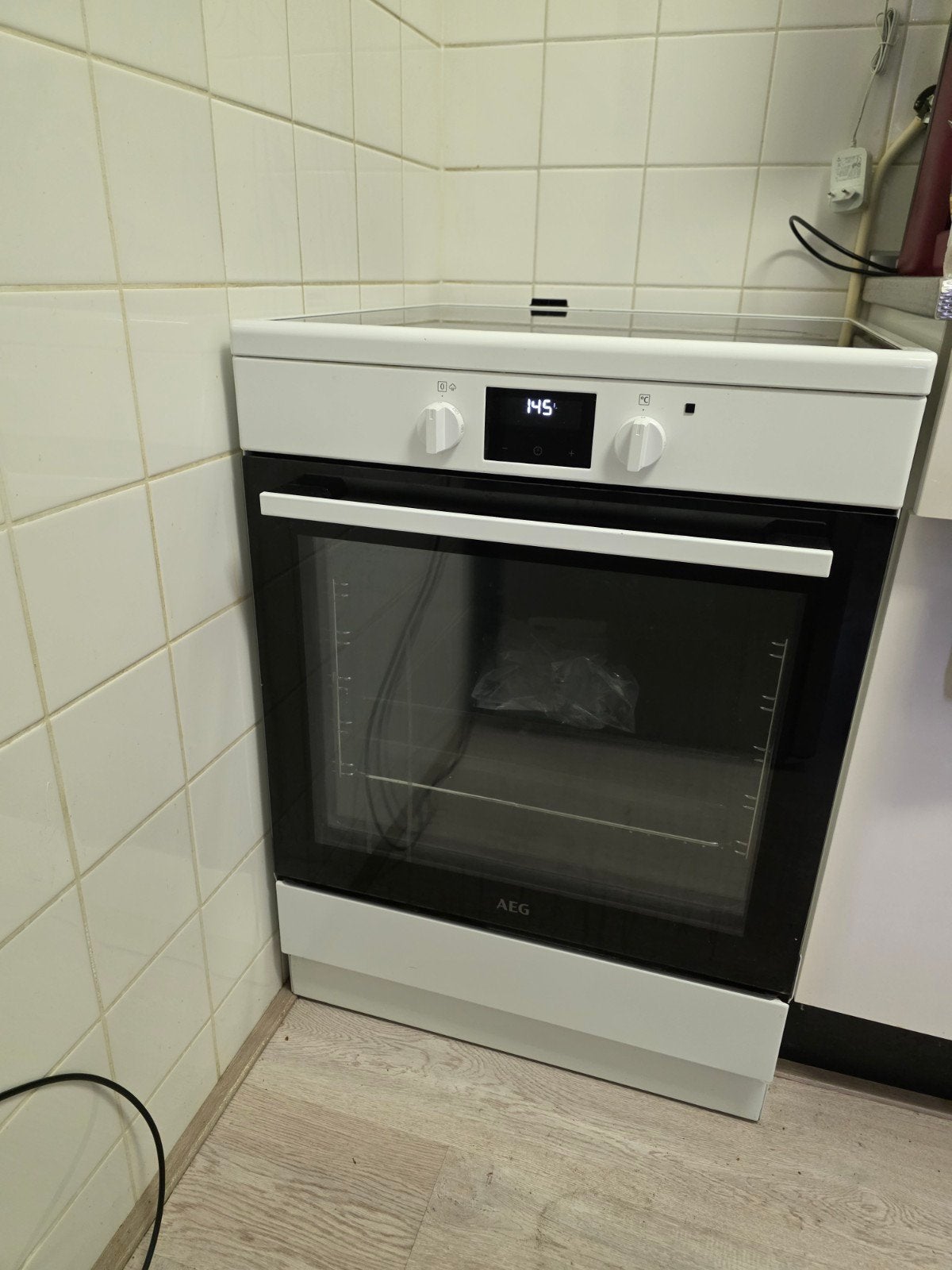 AEG Inductie Kookplaat en Oven met Onderlade, Ophalen, 60 cm of meer, 4 kookzones, Zo goed als nieuw
