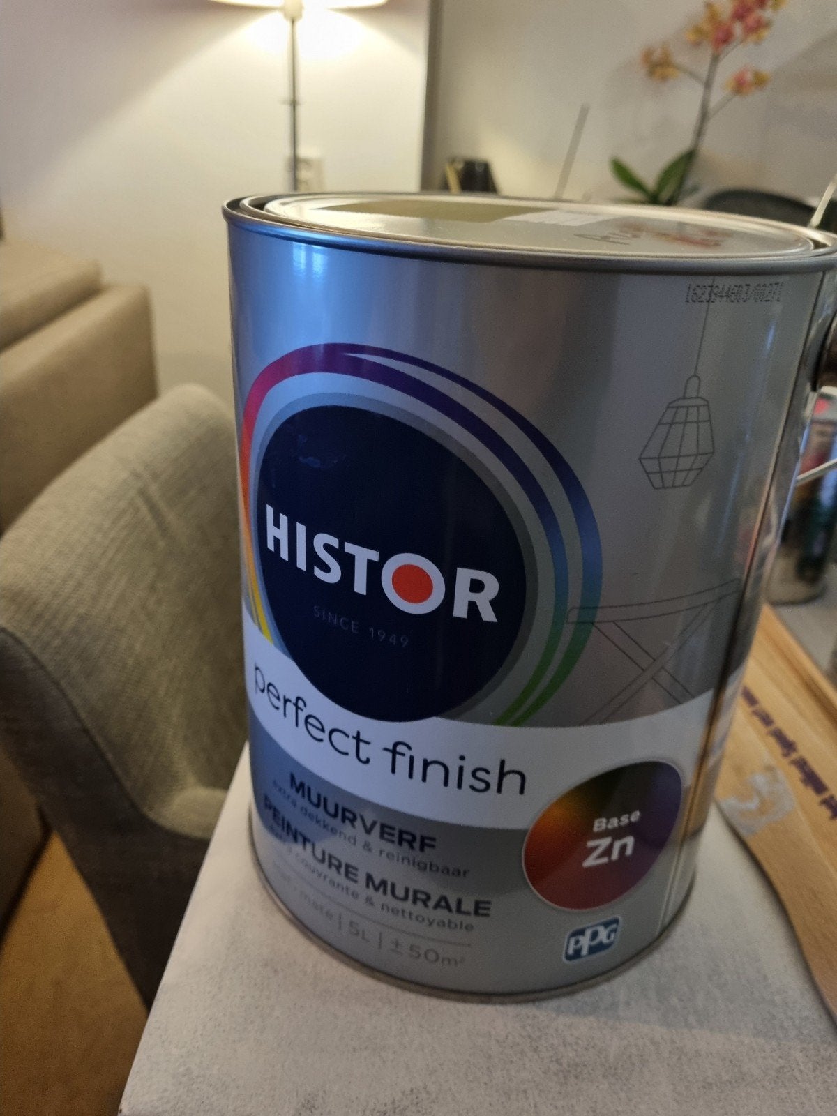 5 ltr Histor muurverf mat - kleur Groen, 5 tot 10 liter, Ophalen, Nieuw, Groen