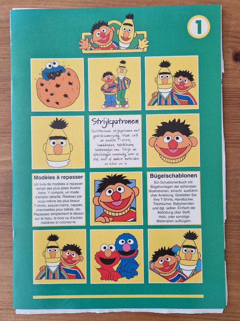 Sesamstraat strijkpatronen zgan, Ophalen of Verzenden, Zo goed als nieuw