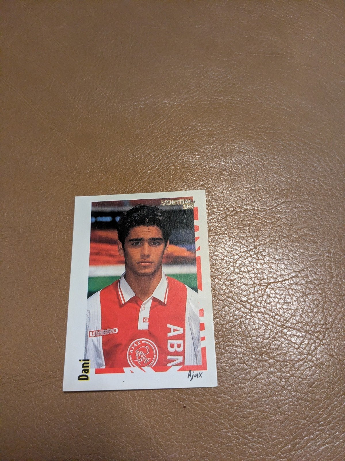 Panini Voetbal '98 Sticker - Dani (Ajax), Ophalen of Verzenden, Gebruikt, Ajax, Poster, Plaatje of Sticker
