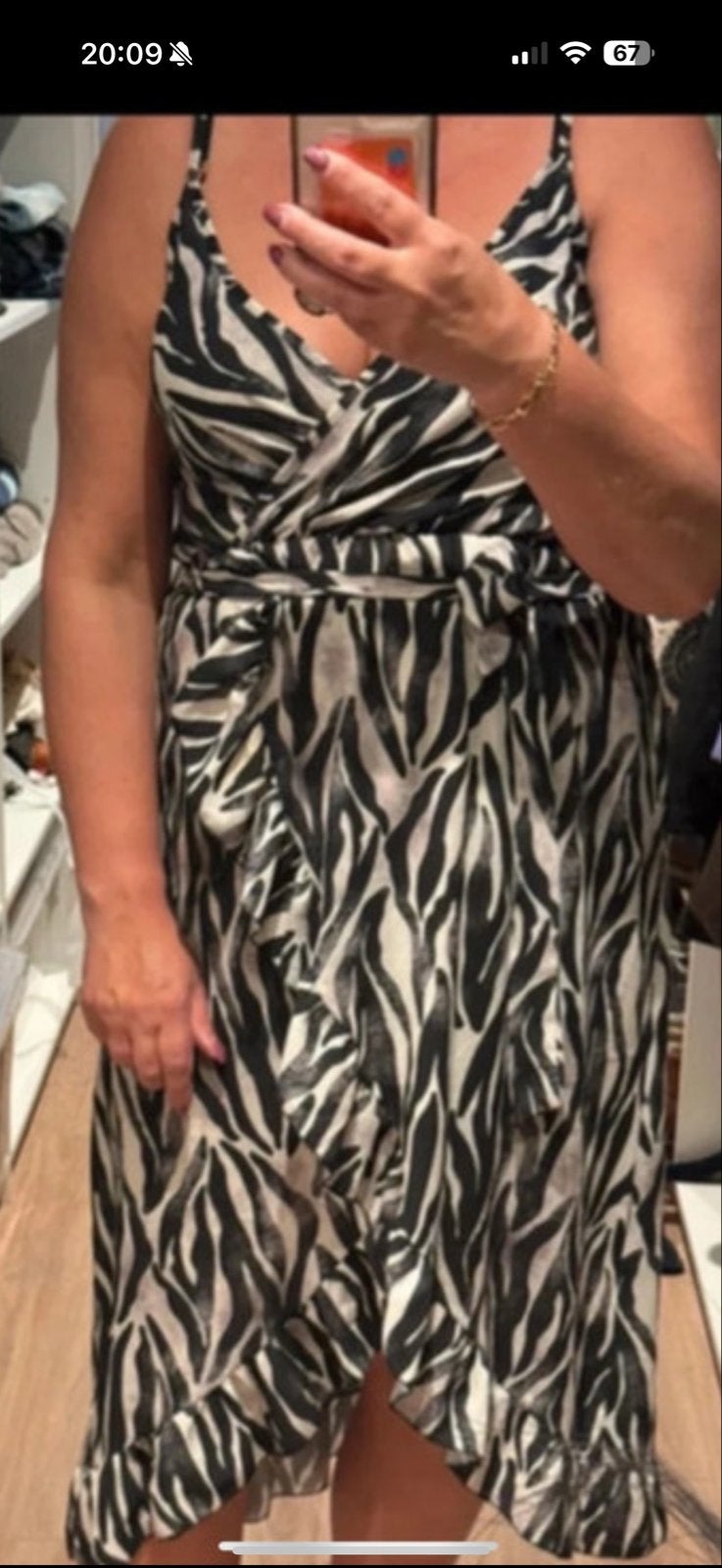 Mooie Zebraprint Jurk Maat XXL, Zwart, Maat 46/48 (XL) of groter, Ophalen of Verzenden, Gedragen