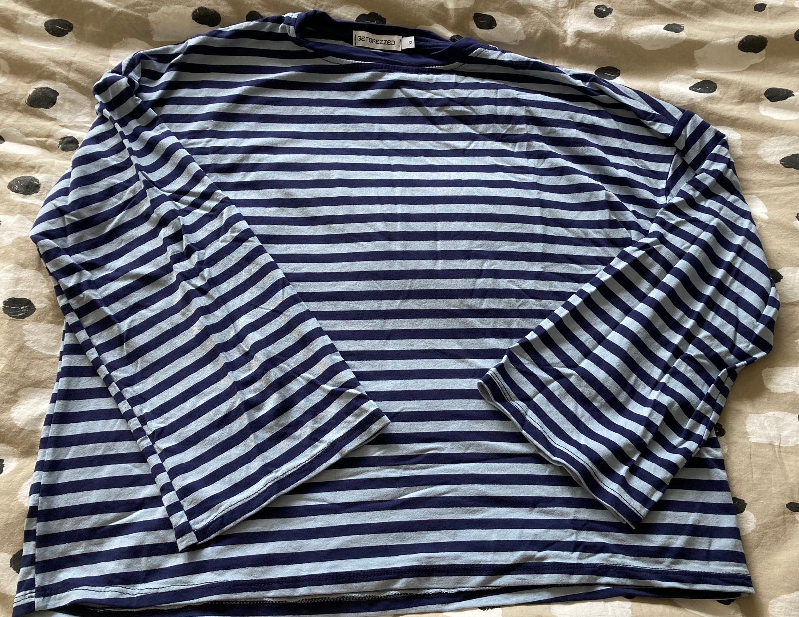 Getdrezzed shirt lange mouw streep blauw XL, Blauw, Maat 46/48 (XL) of groter, Ophalen of Verzenden, Zo goed als nieuw
