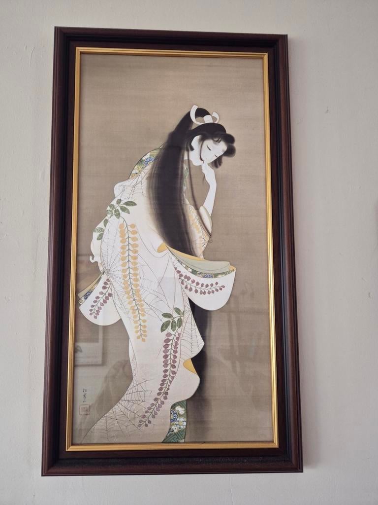 Elegante Japanse Geisha Poster in Lijst, Huis en Inrichting, Woonaccessoires | Schilderijen, Tekeningen en Foto's, Schilderij