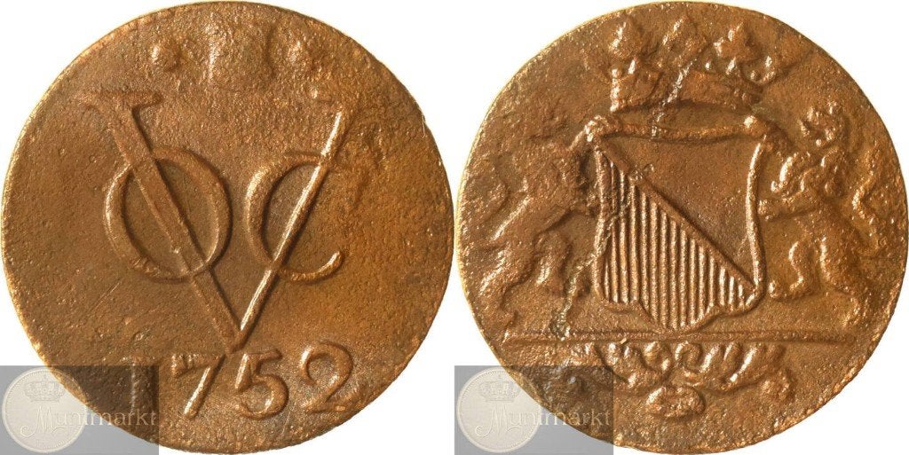 V.O.C. - Utrecht - Duit 1752, Ophalen of Verzenden, Vóór koninkrijk, Overige waardes, Losse munt