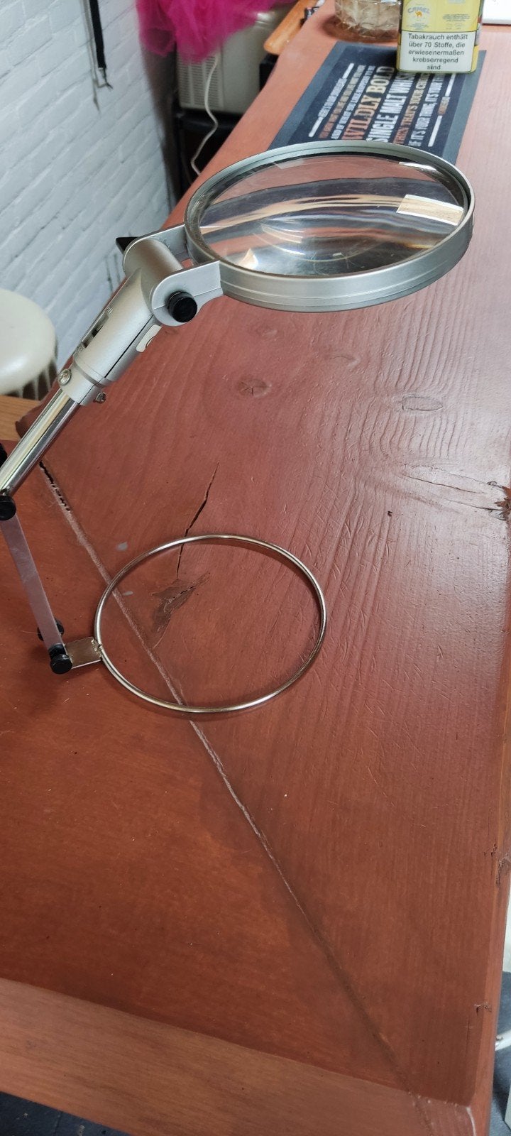 Tafelloep verstelbaar, Ophalen of Verzenden, Gebruikt, Vergrootglas of Loep