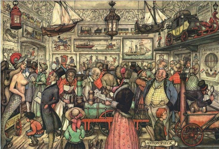 puzzel anton pieck diverse puzzels, Ophalen of Verzenden, 500 t/m 1500 stukjes, Zo goed als nieuw, Legpuzzel