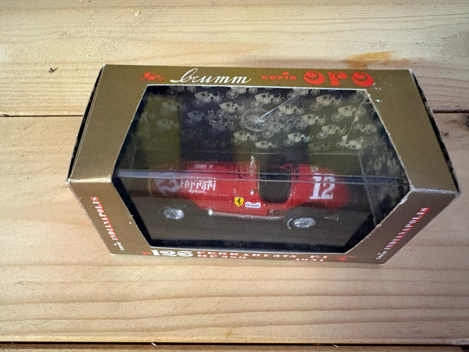 Brumm Serie Oro Ferrari 375 F1 1951 Schaalmodel, Ophalen of Verzenden, Nieuw, Auto, Overige merken