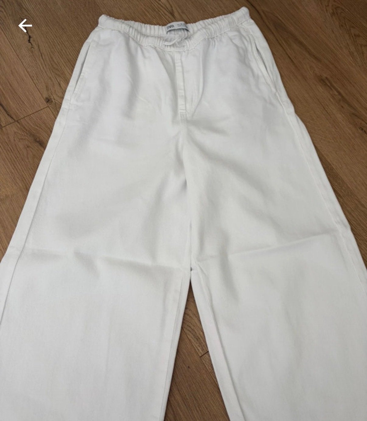 Witte wijde broek Zara Kids maat 13-14 jaar, Ophalen of Verzenden, Zo goed als nieuw, Meisje, Broek
