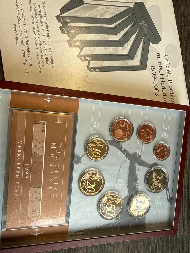 Officieel Prooflike Muntset Nederland 1999-2003, Ophalen of Verzenden, Koningin Beatrix, Euro's, Setje