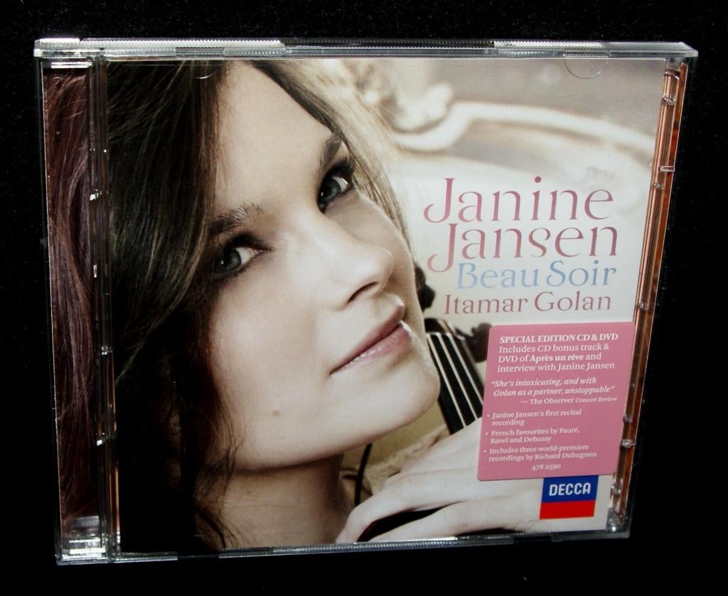 Janine Jansen - Beau Soir - Itamar Golan (CD & DVD), Cd's en Dvd's, Verzenden, Classicisme, Zo goed als nieuw, Overige typen