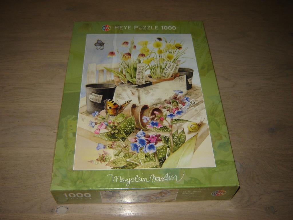 Puzzel Heye Marjolein Bastin FLOWERBOX 1000 st. NIEUW !, Ophalen of Verzenden, 500 t/m 1500 stukjes, Nieuw, Legpuzzel