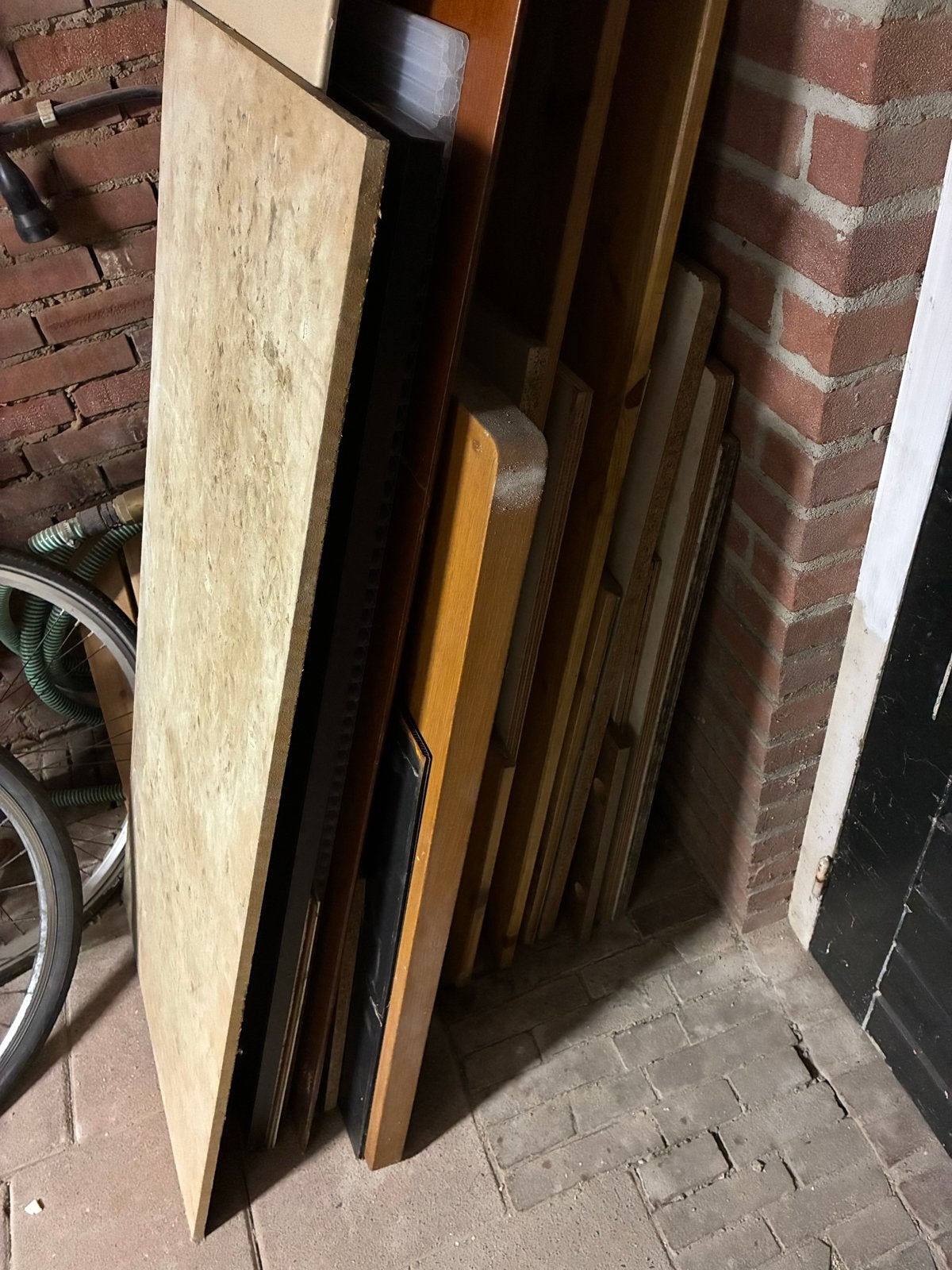 Gratis - Diverse Tafelbladen en Houten Panelen - Gebruikt, Ophalen, Gebruikt, Eikenhout, 50 tot 100 cm