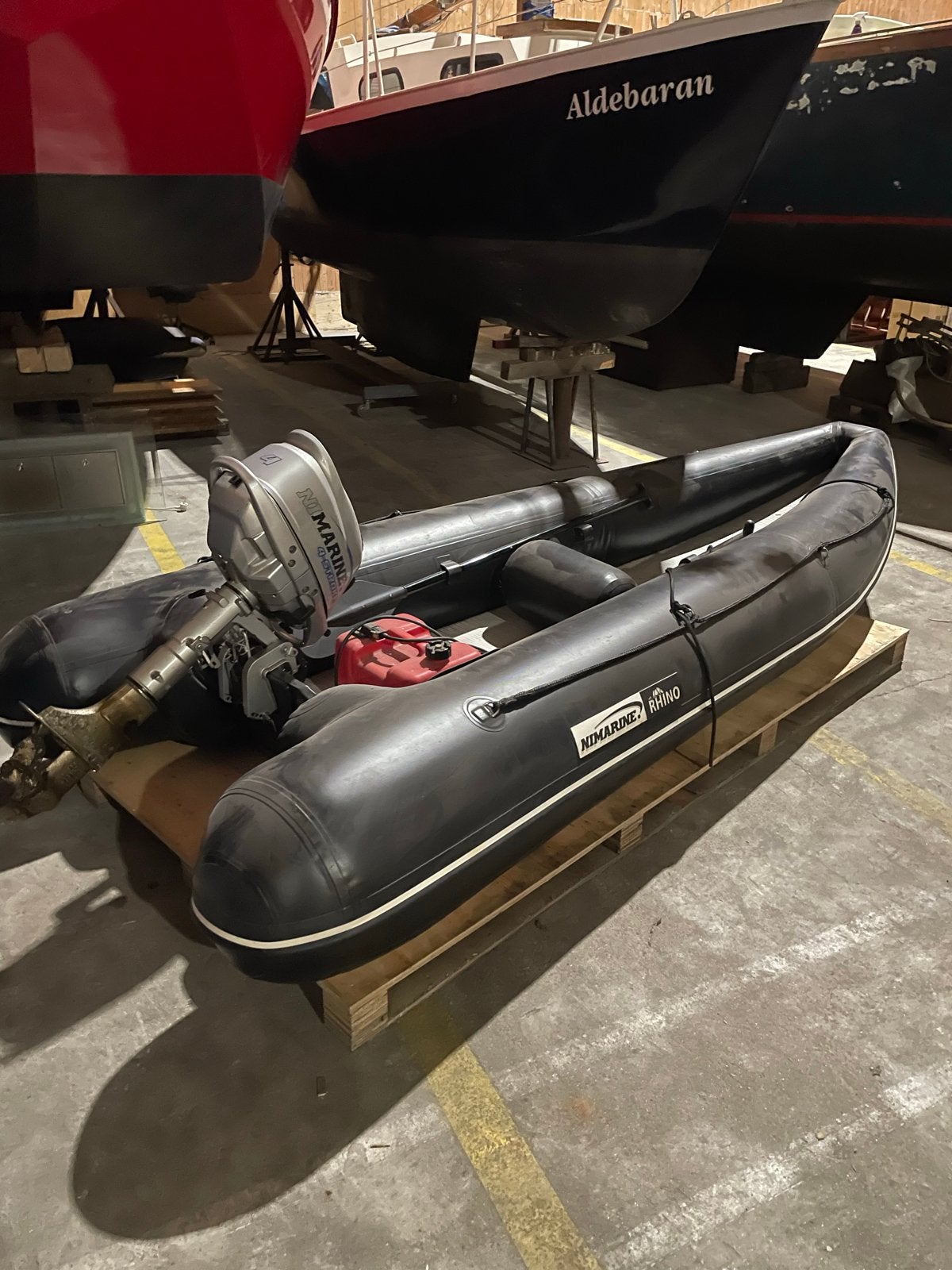 Nimarine Rhino opblaasboot met 4-takt buitenboordmotor, Aluminium, Ophalen of Verzenden, Nimarine, Gebruikt