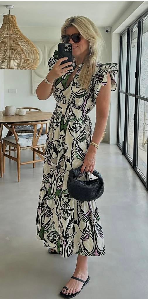 Lonneke Nooteboom Jurk - Maat M - Nieuwstaat, Kleding | Dames, Jurken, Ophalen of Verzenden, Nieuw, Maat 38/40 (M), Onder de knie