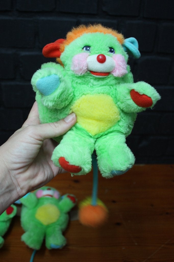 Groene Popples Putter, Vintage green Popple jaren 80 knuffel, Verzenden, Gebruikt