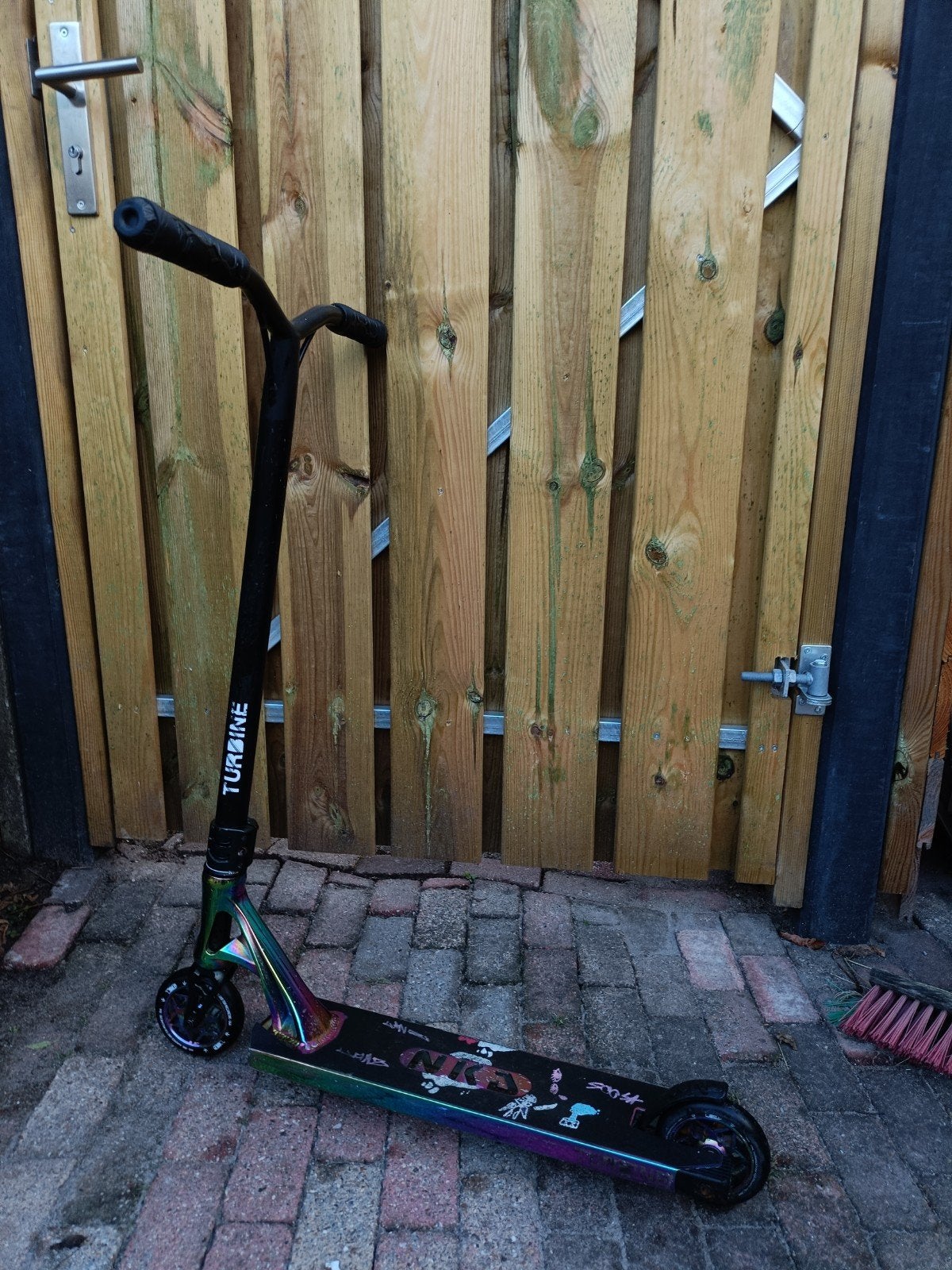 NKD Turbine Rainbow Stuntstep - Breed Stuur, Z.G.A.N. Wielen, Ophalen, Gebruikt, Overige typen, NKD Turbine