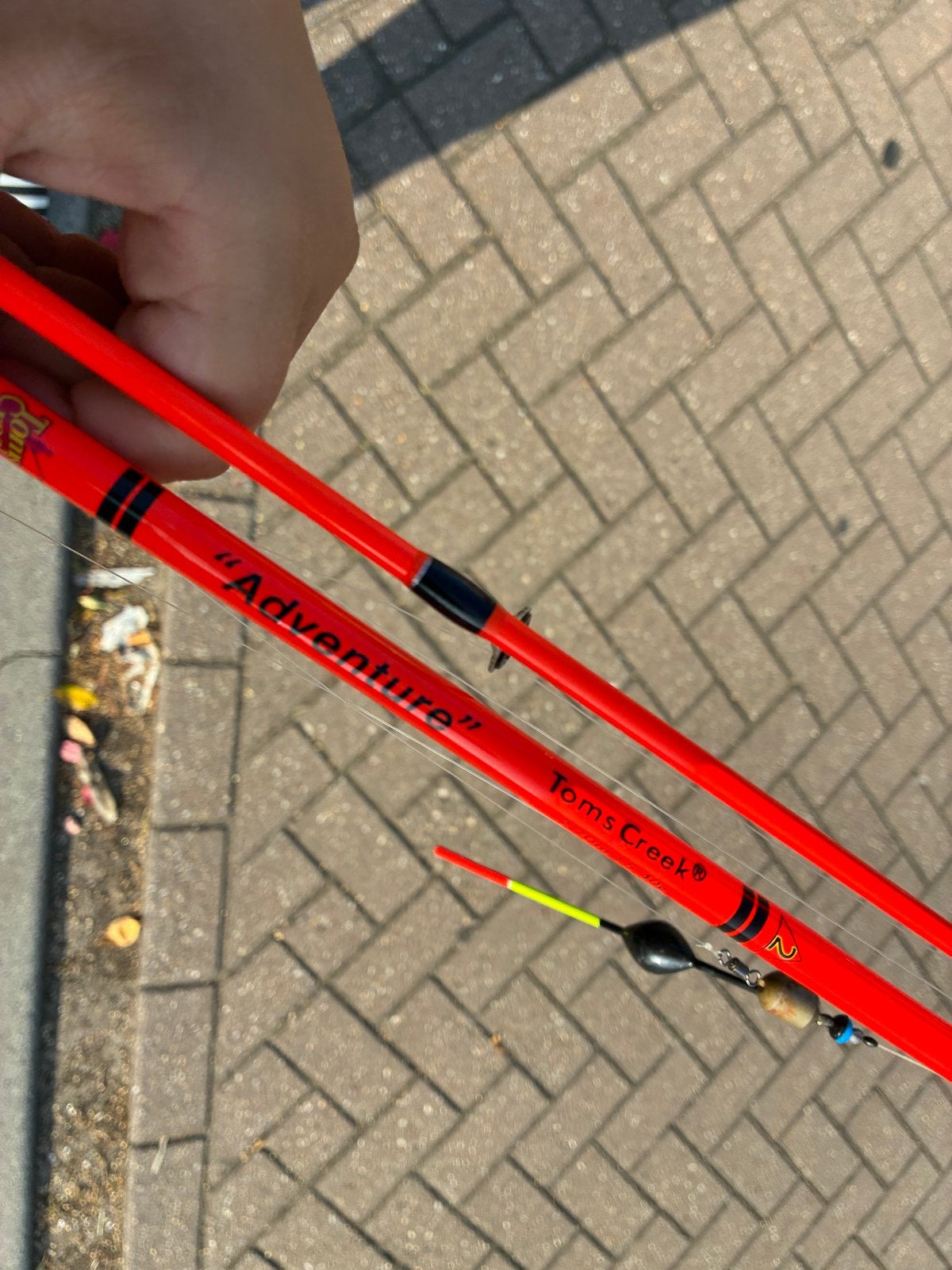 Toms Creek Adventure Werphengel met Shimano Sienna 4000, Watersport en Boten, Ophalen, Zo goed als nieuw, Complete hengel