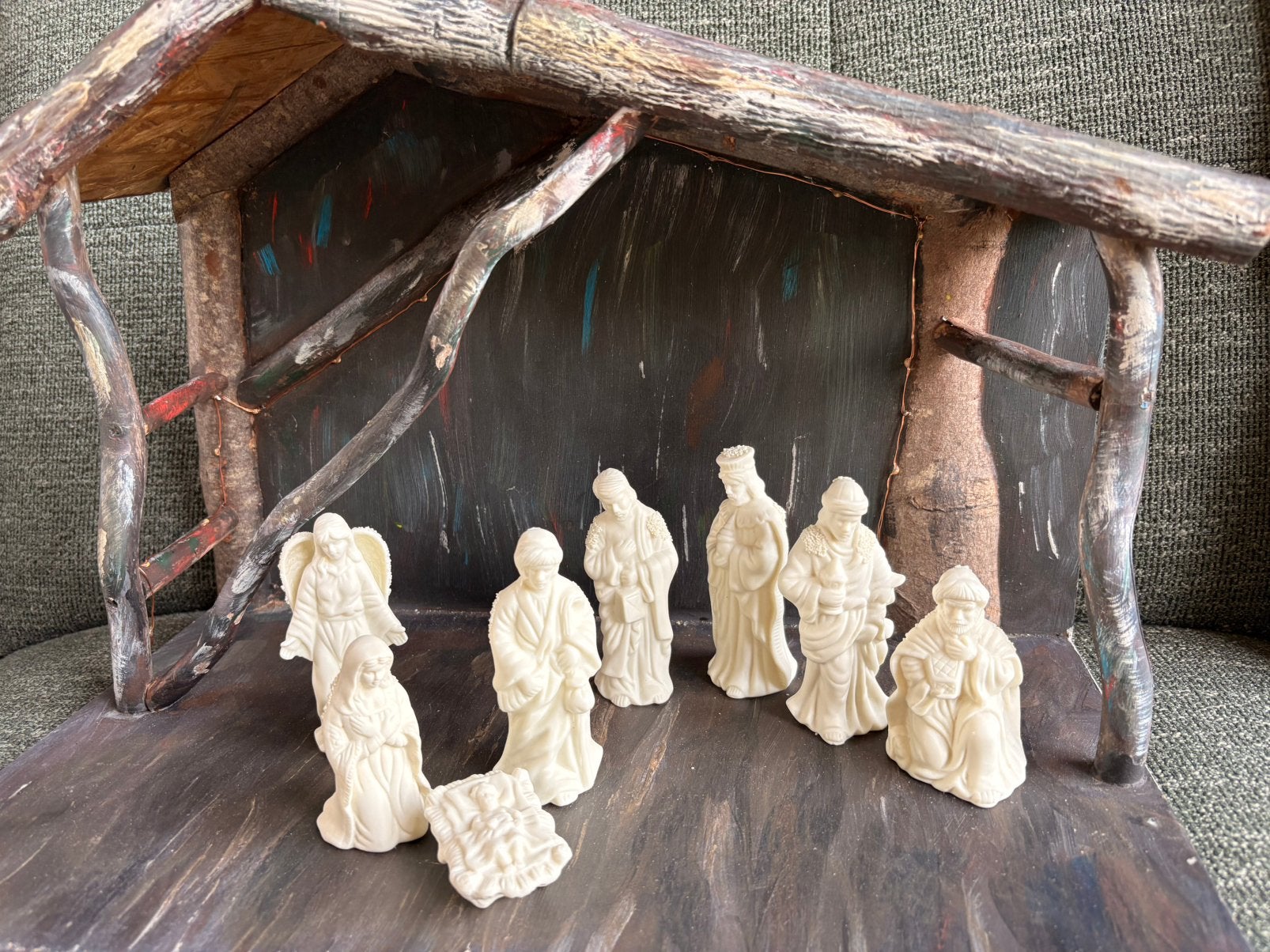 Kerstgroep / kerststal figuren / kerststal beeldjes (set 3), Ophalen of Verzenden, Gebruikt