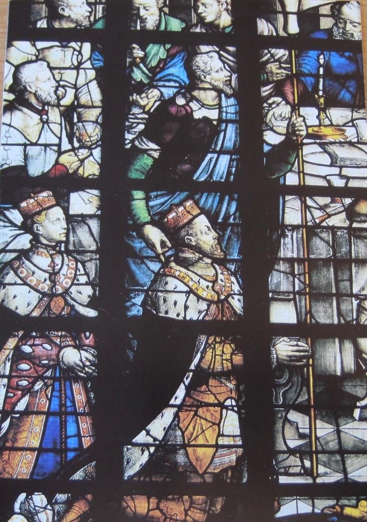 Glas in lood raam Gouda - glas 7 - het avondmaal - nieuw, Verzenden, 1980 tot heden, Ongelopen, Overige thema's