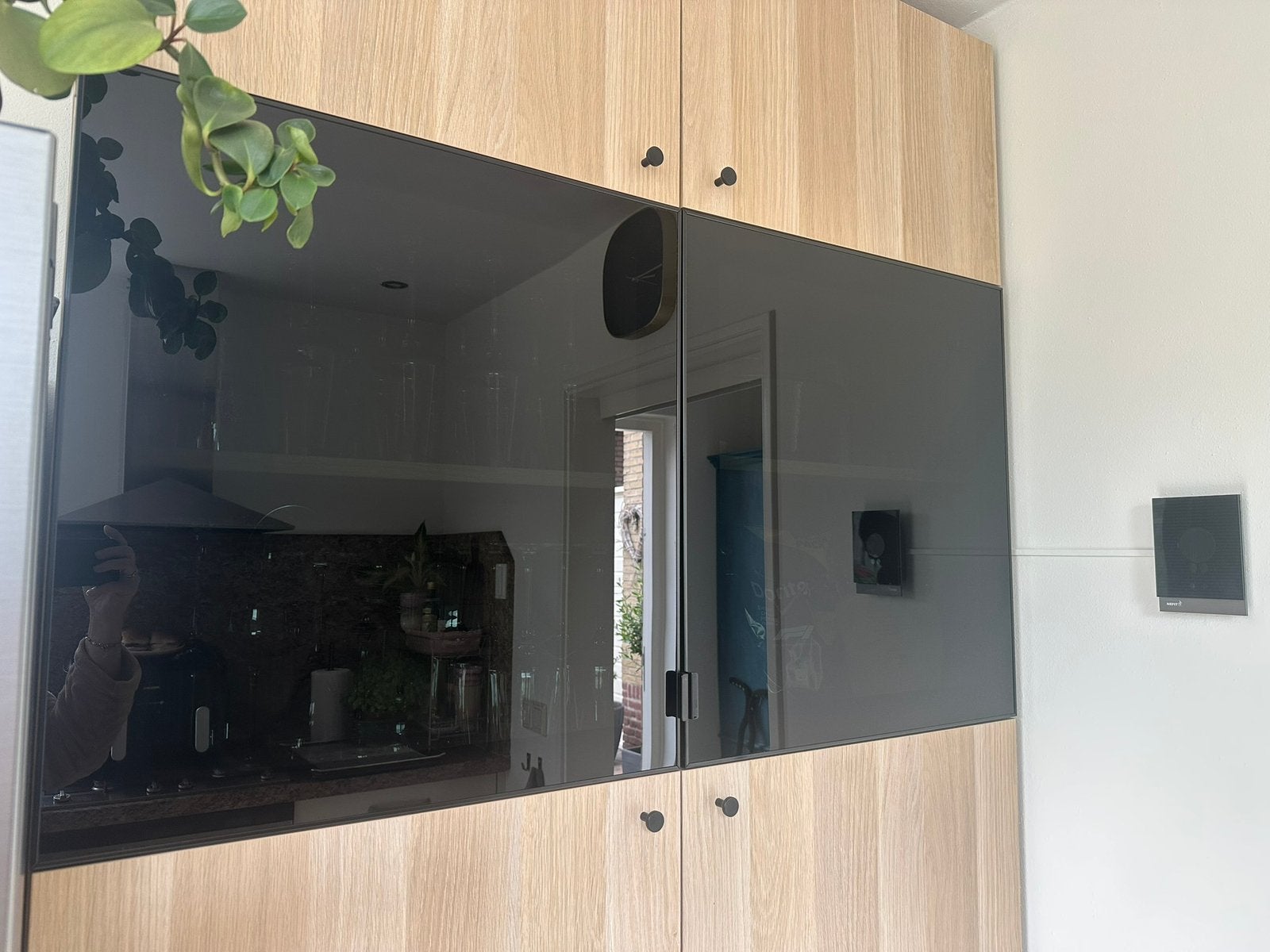 2 ikea glassvik zwart glazen vitrine deur 60x64cm, Huis en Inrichting, Ophalen, Nieuw