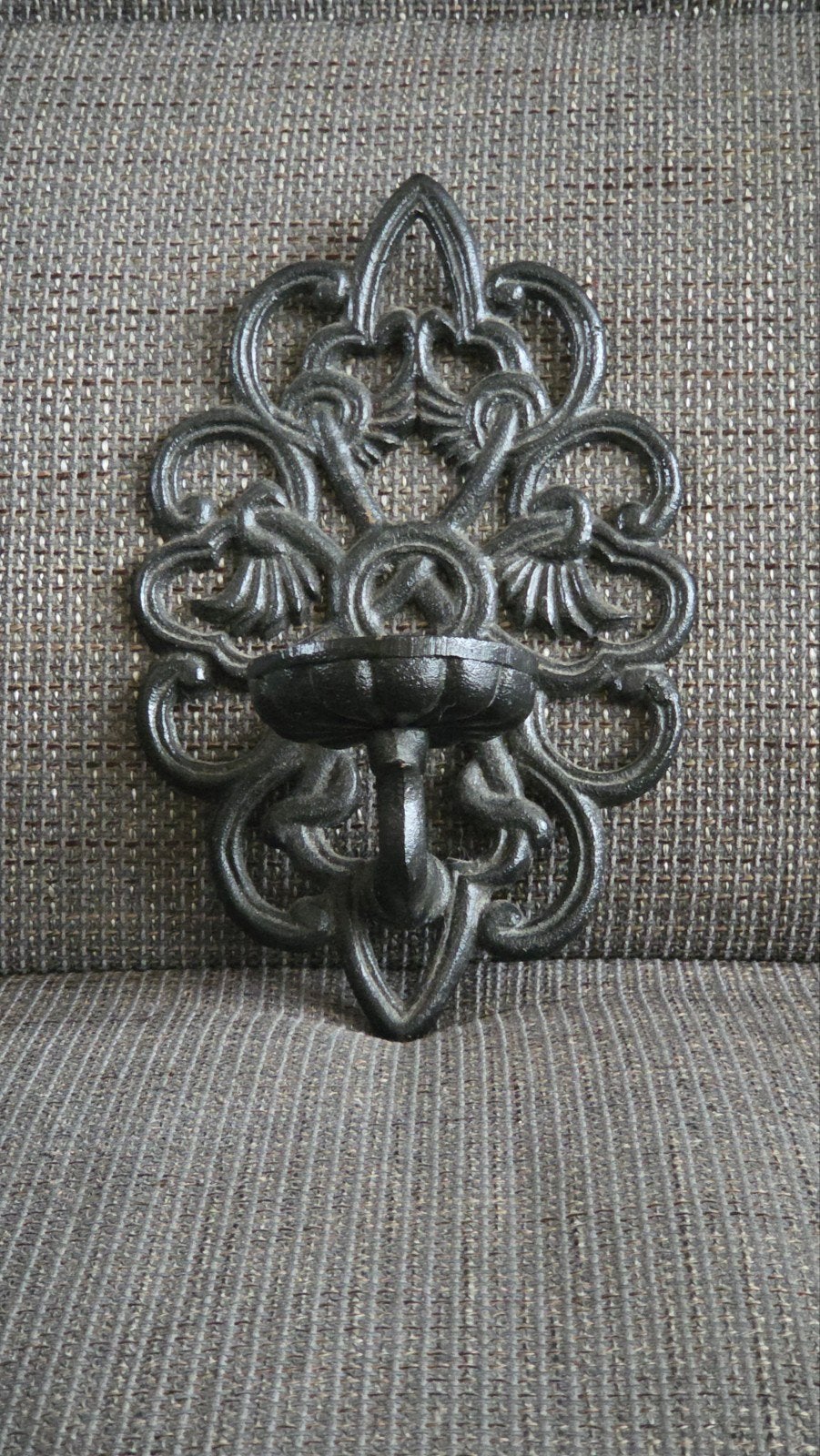 Decoratieve wandhouder van gietijzer, Ophalen of Verzenden, Overige materialen