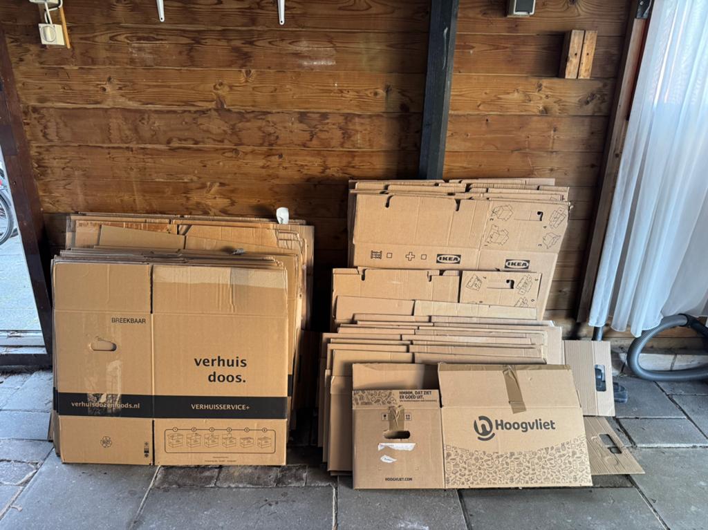 Verhuisdozen 44 stuks, Ophalen, Doos, 40 tot 60 cm, 50 tot 75 cm