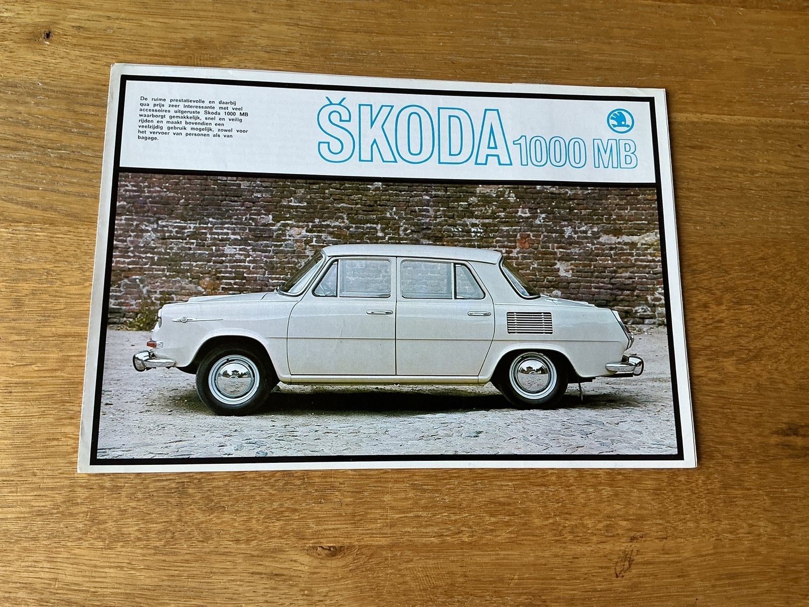 Originele Skoda 1000 MB brochure uit 1966, Ophalen of Verzenden, Zo goed als nieuw, Overige merken
