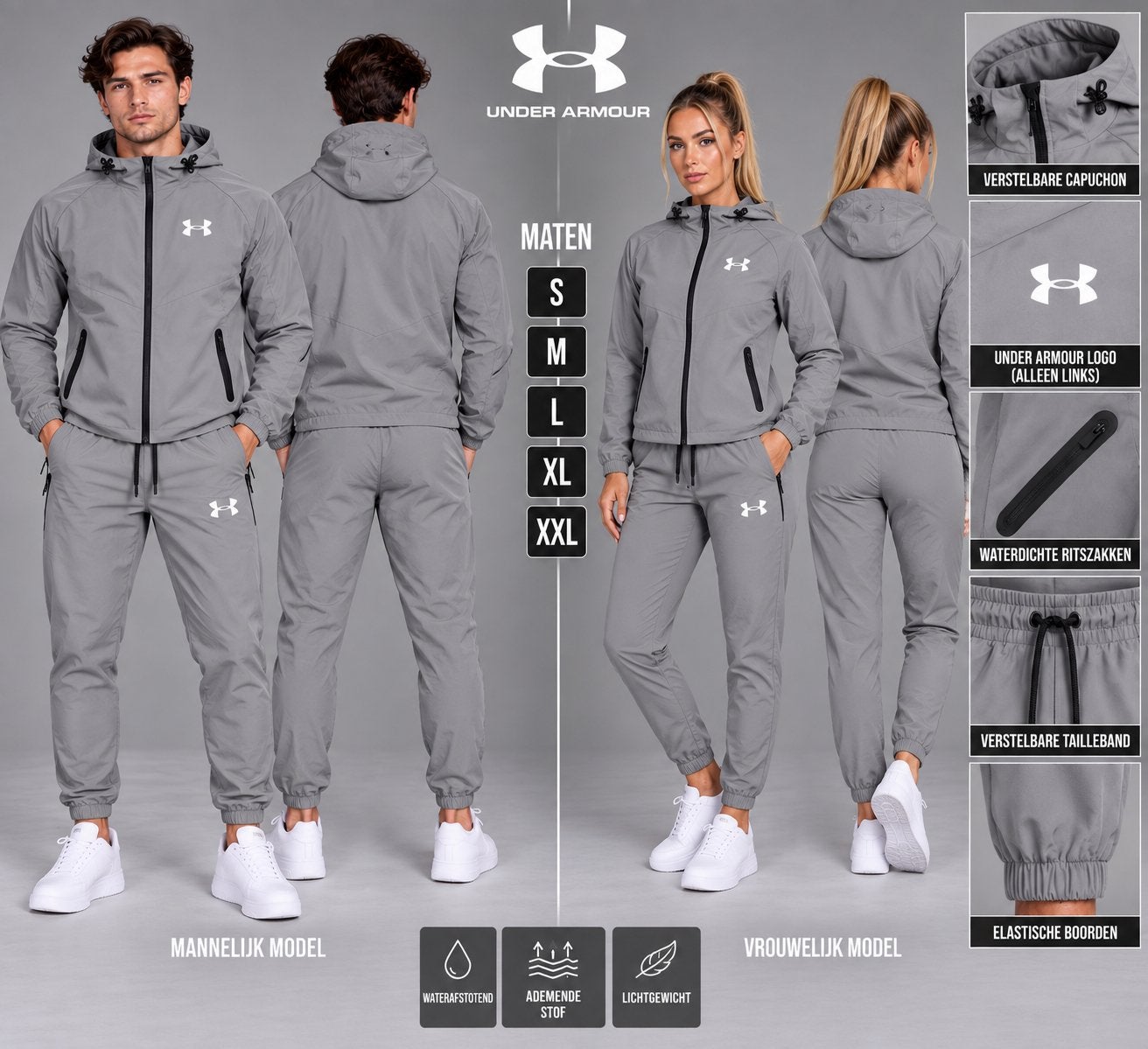 Under Armour Trainingspak, Ophalen of Verzenden, Nieuw, Grijs