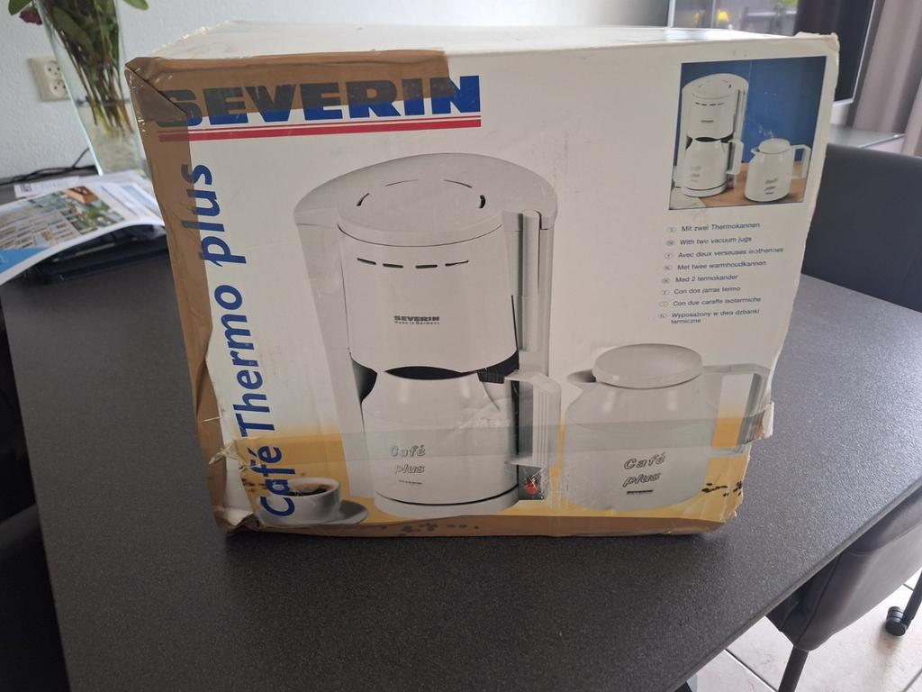 Severin Café Thermo Plus koffiezetapparaat met 2 thermoskann, Gebruikt, 10 kopjes of meer, Koffiemachine, Gemalen koffie