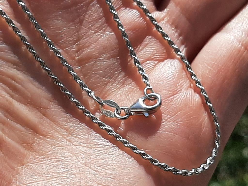 Vanoli 925 zilver koordschackel ketting rope chain 40 100 cm, Daiva1973@hotmail.com, Vanoli, Amsterdam, Nieuw