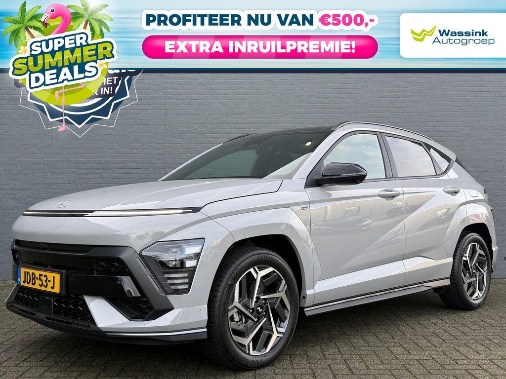 Hyundai Kona 1.6 GDI HEV 141pk DCT N Line Sky |Stoel & Stuur