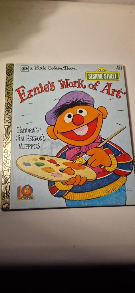 Ernie's Work of Art - Sesamstraat Little Golden Book 1979, Boeken, Ophalen of Verzenden, Gelezen, Valjean McLenighan, Fictie algemeen