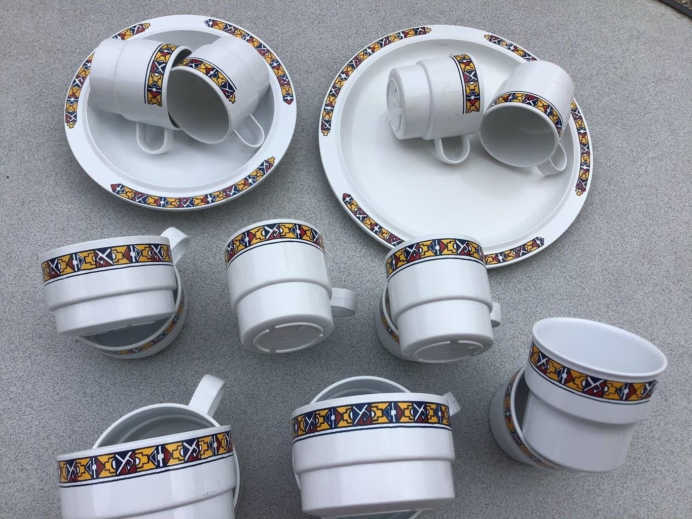 Camping Servies Mepal - Vintage, Caravans en Kamperen, Ophalen of Verzenden, Gebruikt