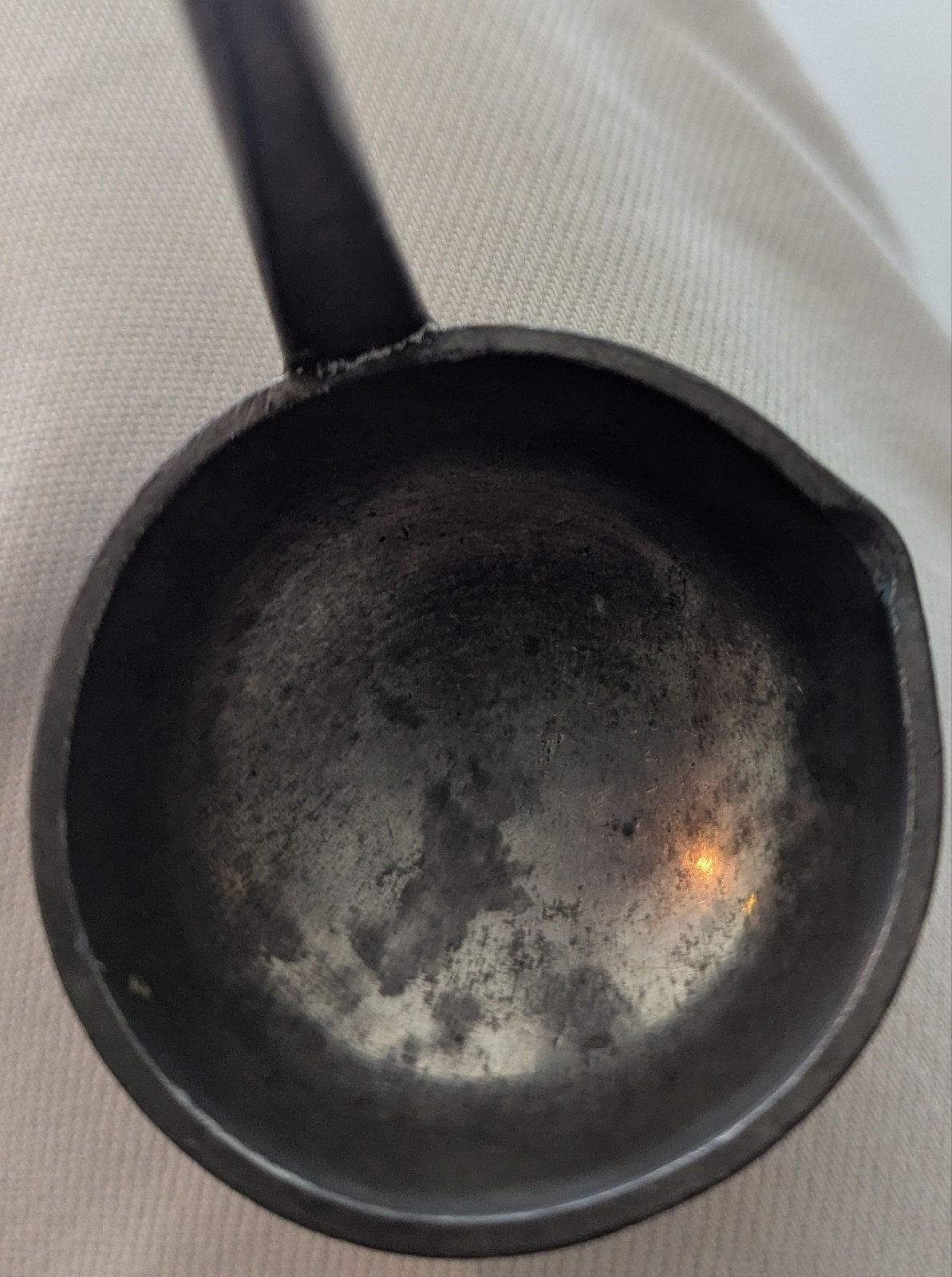 Antieke morellen lepel met lange steel, 19e eeuw, Antiek en Kunst, Ophalen of Verzenden