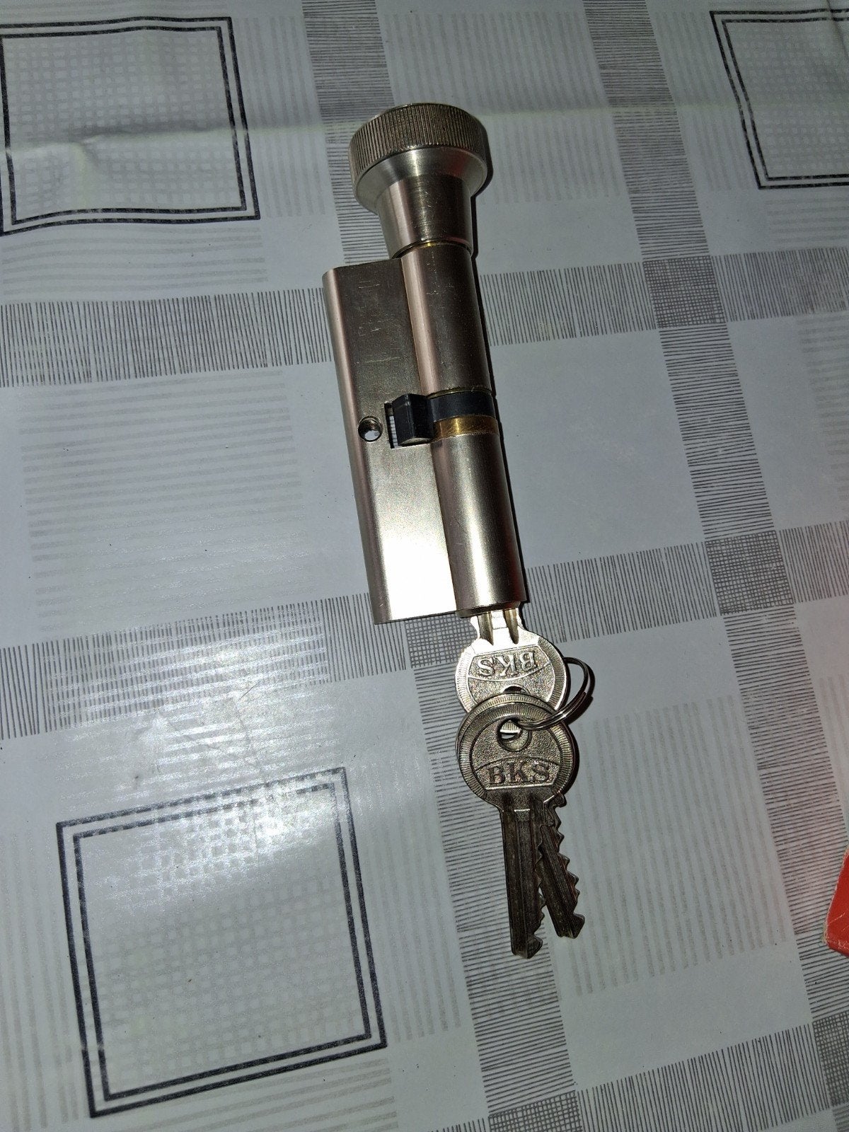 knop cilinder 30x35, Ophalen, Nieuw, Rvs, Slot