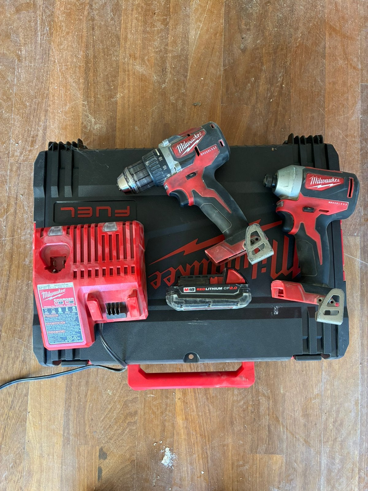 Milwaukee M18 boormachine en slagschroevendraaier, Gebruikt, -, -, Ophalen of Verzenden