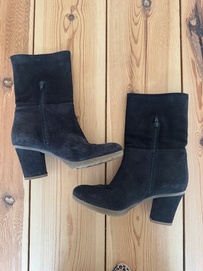 Abro laarzen / enkellaarzen - Blauw Leer Suede - Maat 38, Kleding | Dames, Schoenen, Blauw, Lage of Enkellaarzen, Ophalen of Verzenden