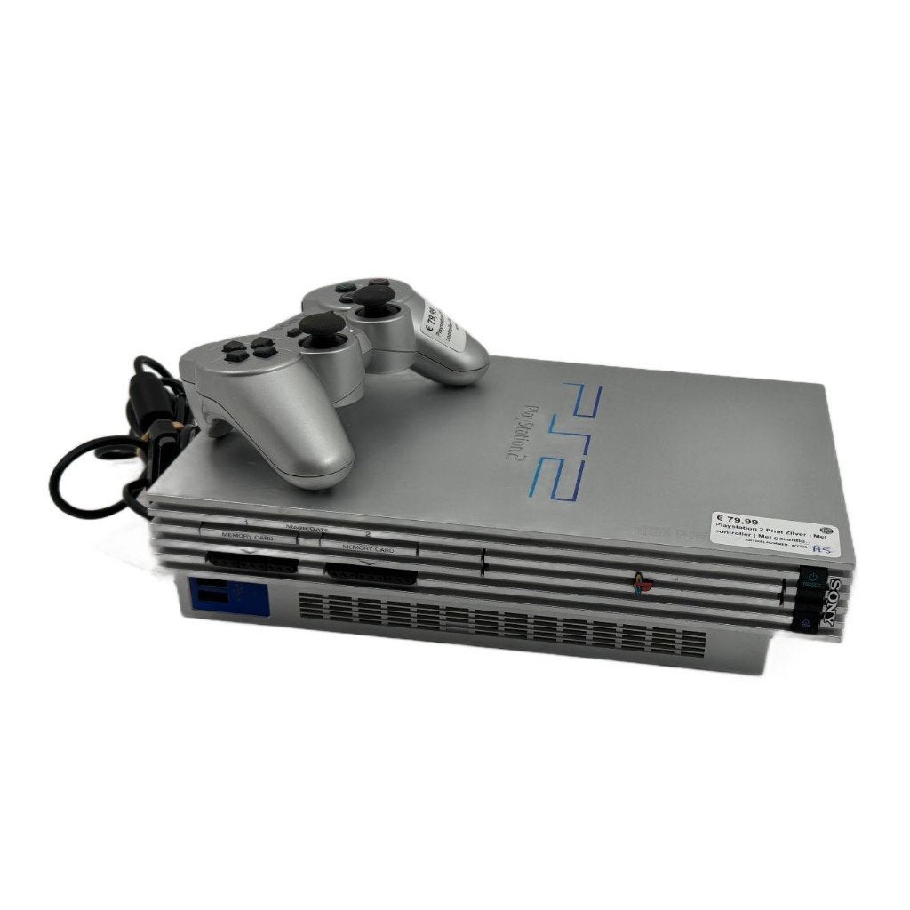 Playstation 2 Phat Zilver | Met controller | Met garantie, Toulonselaan 72, Ophalen of Verzenden, Zo goed als nieuw, Zilver