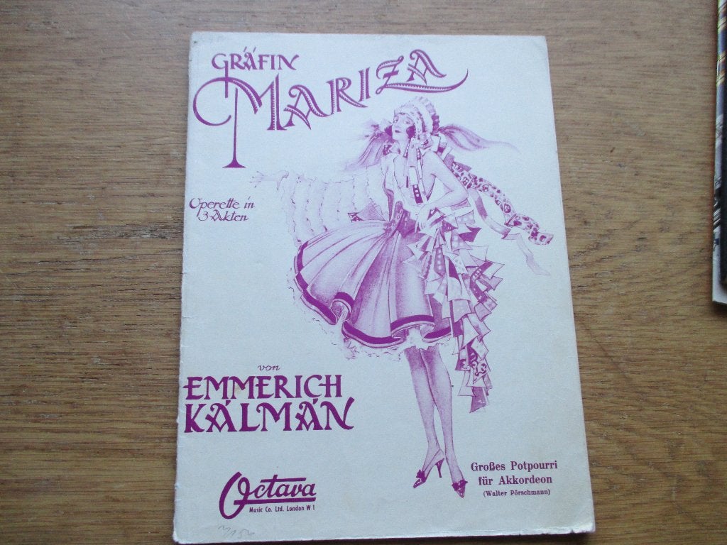 Grafin mariza - potpourri voor accordeon, Muziek en Instrumenten, Gebruikt, Ophalen of Verzenden, Artiest of Componist, Populair