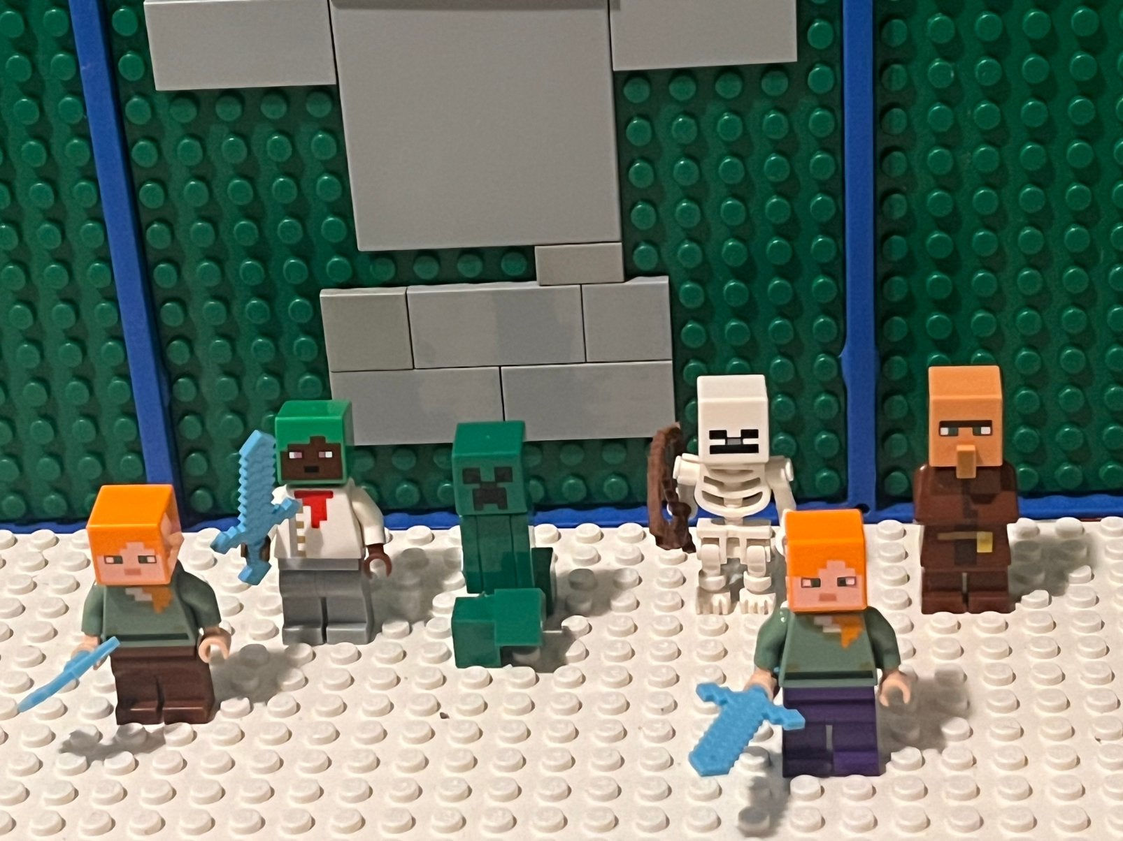 Lego partij minecraft minifiguren, Ophalen of Verzenden, Zo goed als nieuw