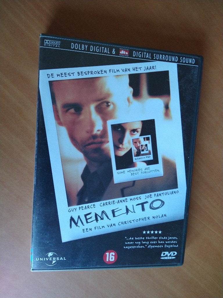 DVD Memento, Vanaf 16 jaar, Ophalen of Verzenden, Zo goed als nieuw
