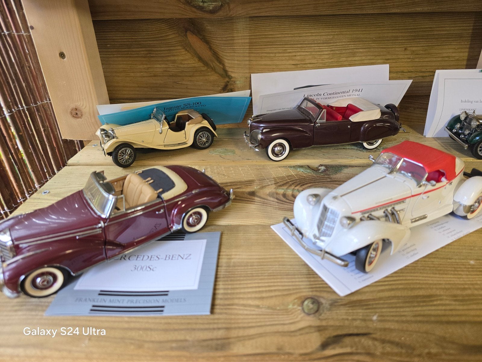 Franklin Mint Modelauto's 1.24 met certificaat 24 stuks, Ophalen of Verzenden