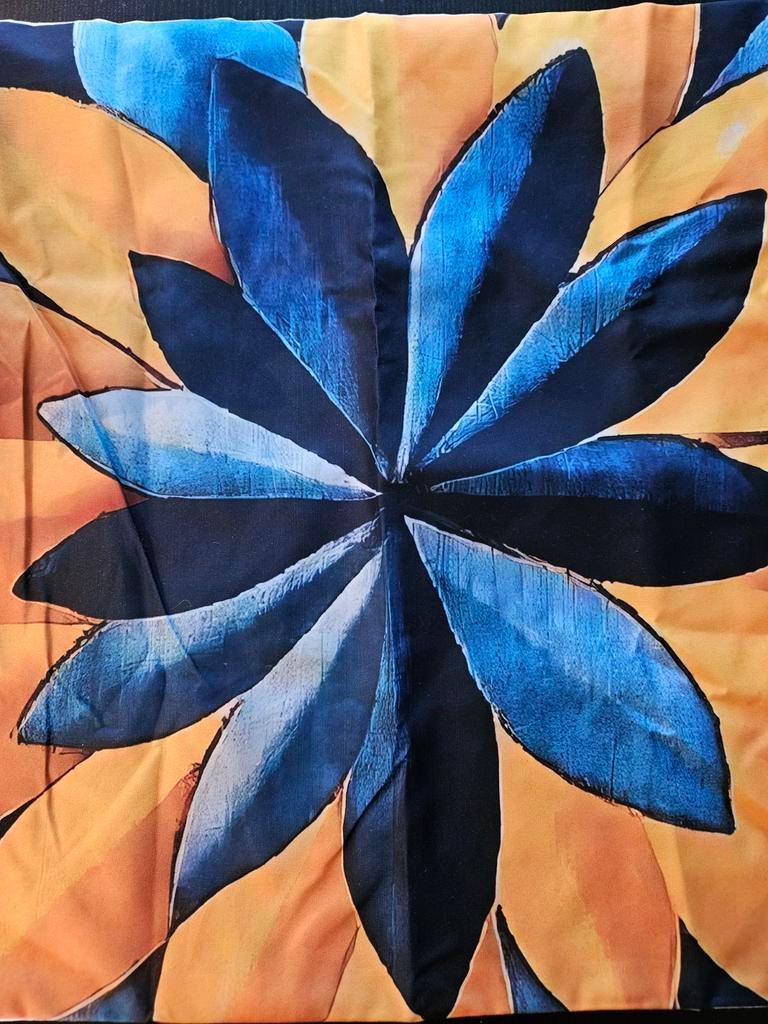 kussenhoes met blauw/oranje/geel, Ophalen of Verzenden, Nieuw, Blauw, Vierkant